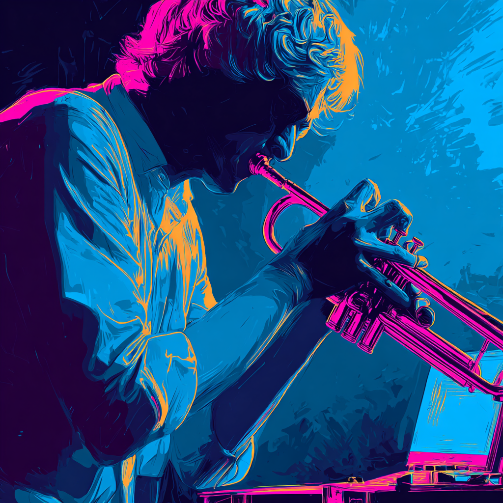 Musician playing trumpet